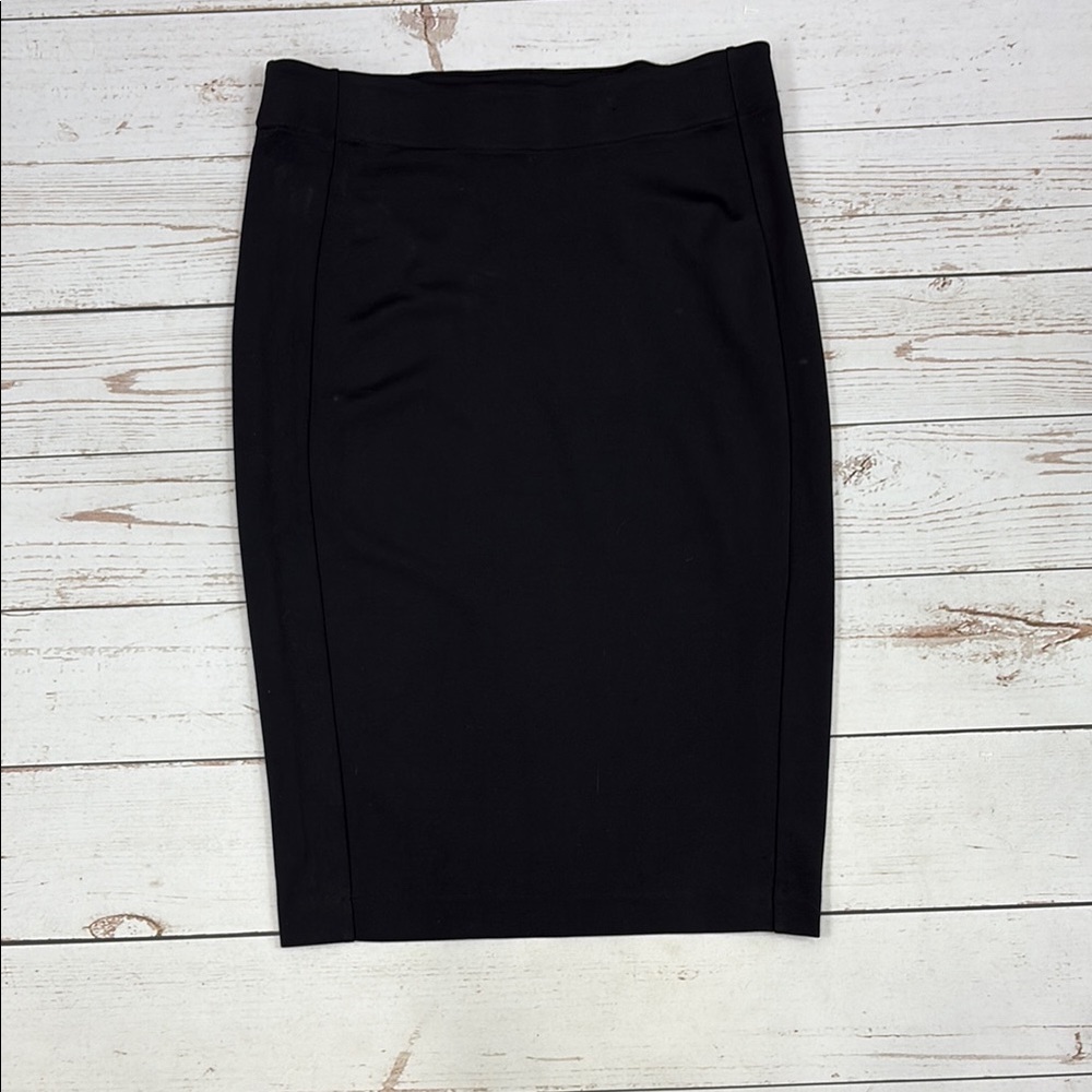 INC International Concepts Black Knee-Length Pencil Skirt